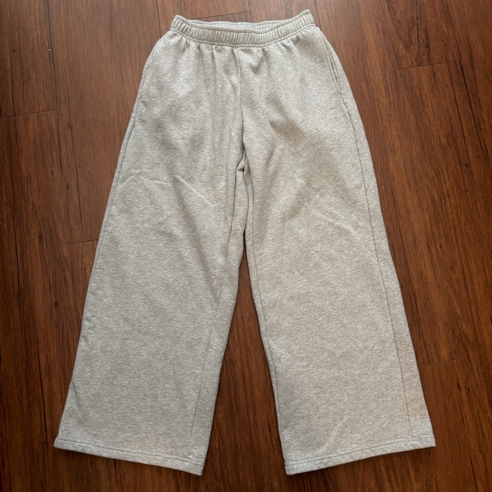 Grey Wide Leg Sweatpants
